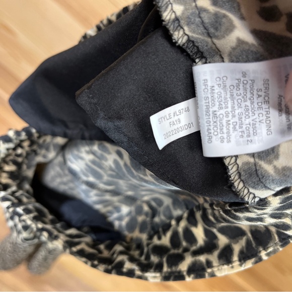 J Crew Jamie Pant 00 Animal Print Pull On Elastic Waist Poly Pockets Taper B144 - Picture 13 of 13